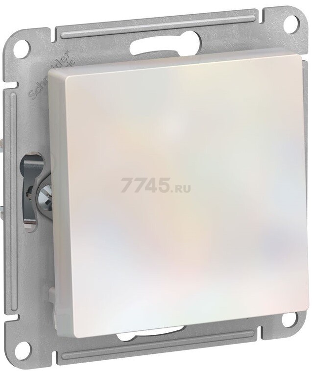 Выключатель одноклавишный проходной скрытый SYSTEME (SCHNEIDER) ELECTRIC AtlasDesign жемчуг (ATN000461)