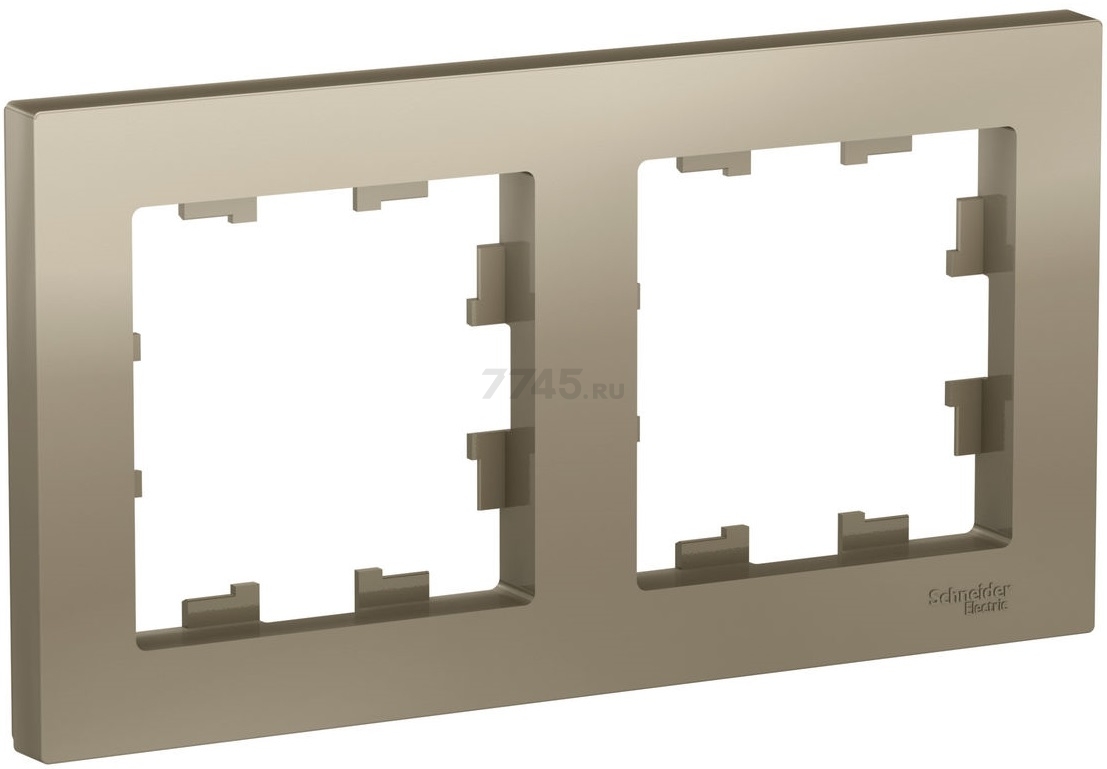 Рамка двухместная SCHNEIDER ELECTRIC AtlasDesign шампань (ATN000502)