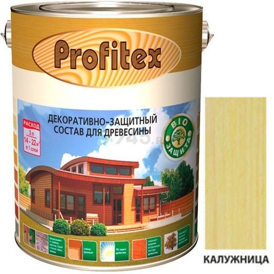 Состав защитно-декоративный PROFITEX Калужница 3 л