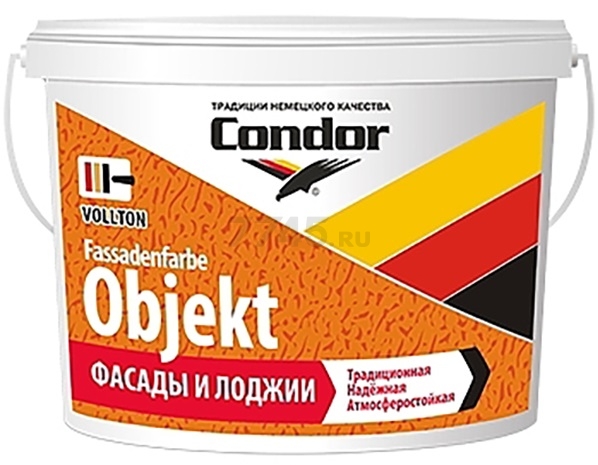 Краска ВД акриловая CONDOR Fassadenfarbe Objekt 1,5 кг