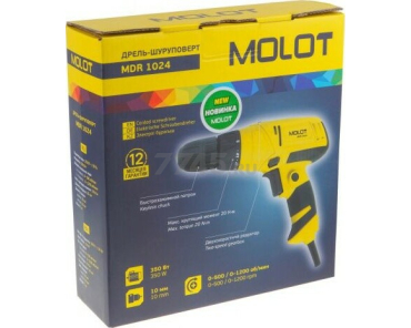Дрель-шуруповерт сетевая MOLOT MDR 1024 (MDR102400025A4) - Фото 7
