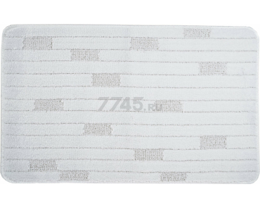 Коврик для ванной комнаты 50х80 см FORA Bricks белый (FOR-PP-BRK50-80W)