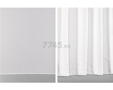 Тюль LEGRAND Вуаль шелк с утяжелителем 200х260 см белый - Фото 6