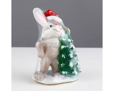 Свеча Кролик новогодний 12х7,5 см (9083762) - Фото 5