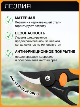 Секатор плоскостной FISKARS Fingerloop 111440 