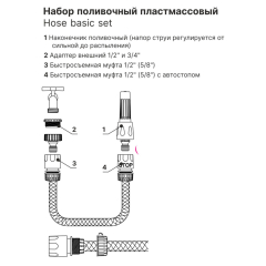 Набор поливочный пластмассовый STARTUL GARDEN 