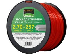 Леска для триммера d 2,7 мм x 257 м сечение звездочка STARTUL GARDEN 