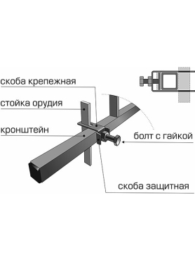 Кронштейн со скобами и крепежом ВРМЗ (0005100000)