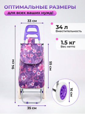 Сумка-тележка хозяйственная PERFECTO LINEA 30 кг