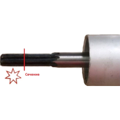 Штанга для триммера/мотокосы ф26 в сборе с валом ф8 7T-7T ECO 