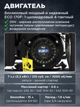 Генератор бензиновый ECO PE-4001RS