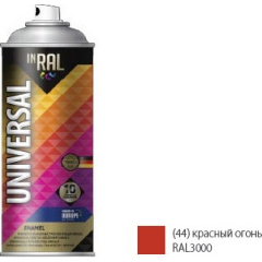 Эмаль аэрозольная универсальная красный огонь 3000 44 INRAL Universal Enamel 400 мл 