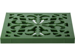 Решетка пластиковая декоративная к дождеприемнику ECOTECK зеленый папоротник 