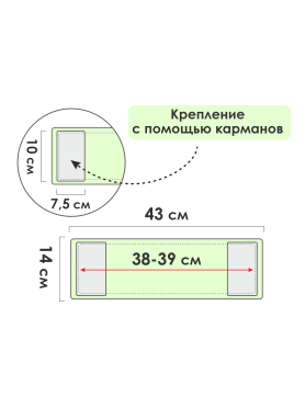 Сменная насадка для швабры PERFECTO LINEA из шенилла зеленая на липучках 