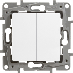 Выключатель двухклавишный cкрытый LEGRAND Etika