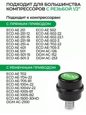 Фильтр воздушный для компрессора ECO 