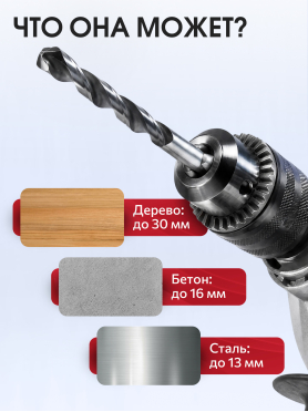 Дрель ударная WORTEX DS 1609-1