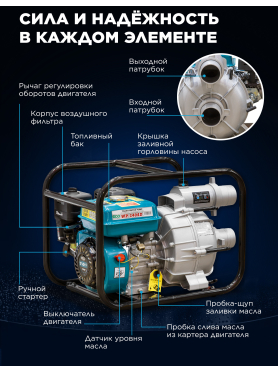 Мотопомпа ECO WP-1404D