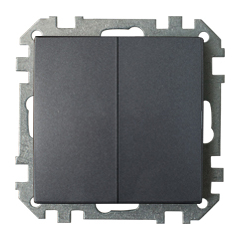 Выключатель двухклавишный скрытый BYLECTRICA Стиль С5 10-527