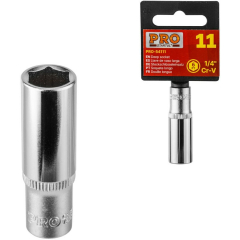 Головка 1/4" 6 граней глубокая PRO STARTUL