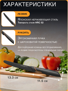 Нож для томатов FISKARS Edge 