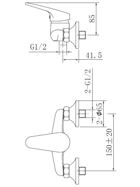 Смеситель для душа AV ENGINEERING AVFCB5-A151 