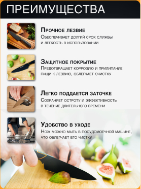 Нож кухонный FISKARS Edge 