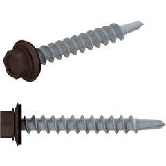 Саморез кровельный с прокладкой 4,8 мм сверло PT3 по металлу RAL STARFIX