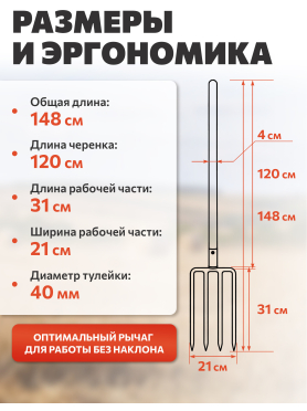 Вилы садовые STARTUL Garden ST6083
