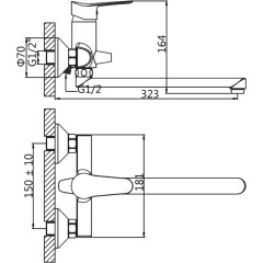 Смеситель для ванны AV ENGINEERING AVLAW7-A589 