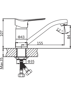 Смеситель для кухни AV ENGINEERING AVLAW4-B589 