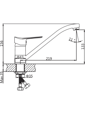 Смеситель для кухни AV ENGINEERING AVLAW4-C589 