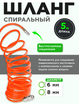 Набор пневмоинструмента ECO SGK-51 (5 предметов)