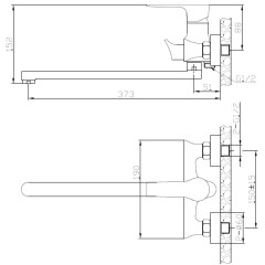 Смеситель для ванны AV ENGINEERING AVJAR7-A236 