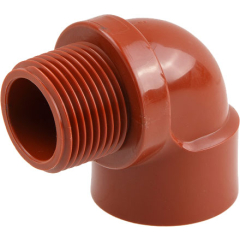 Угольник ПП с внутренней-наружной резьбой коричневый AV ENGINEERING