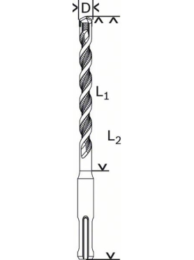 Бур (сверло) SDS-plus BOSCH SDS-plus 1