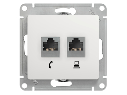 Розетка компьютерная и телефонная SCHNEIDER ELECTRIC Glossa