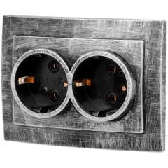 Розетка двойная скрытая ЮПИТЕР Стандарт