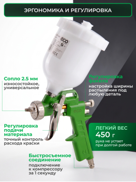 Краскопульт пневматический ECO SG-1000