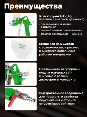 Краскопульт пневматический ECO SGH-710