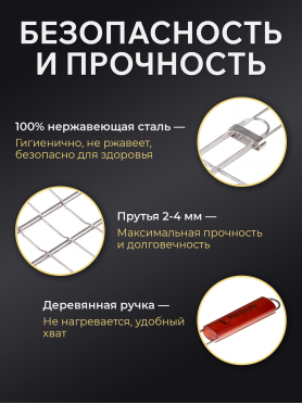 Решетка-гриль нержавеющая сталь с бортом PERFECTO LINEA 47-10