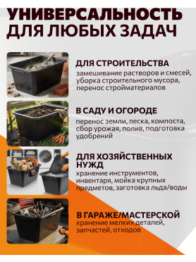 Контейнер строительный прямоугольный STARTUL MASTER