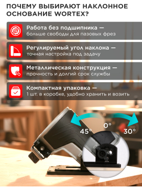 Основание наклонное для фрезера WORTEX