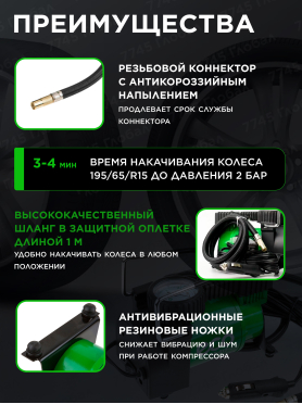 Компрессор автомобильный ECO AE-015-3