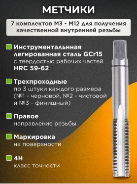 Набор метчиков и плашек STARTUL Master 32 предмета 