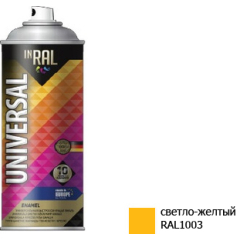 Эмаль аэрозольная унивресальная светло-желтый INRAL Universal Enamel 400 мл 