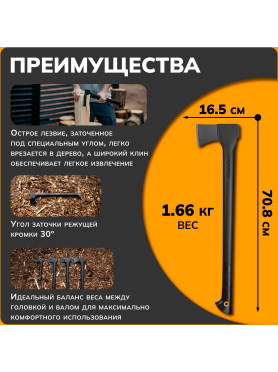 Топор-колун 1,7 кг FISKARS Solid A19 