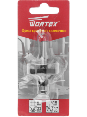 Фреза по дереву кромочная калевочная 32,7х16,5х57 мм WORTEX 
