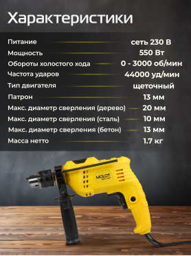 Дрель ударная MOLOT MDS 1307 