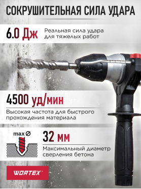 Перфоратор WORTEX RH 3239 F